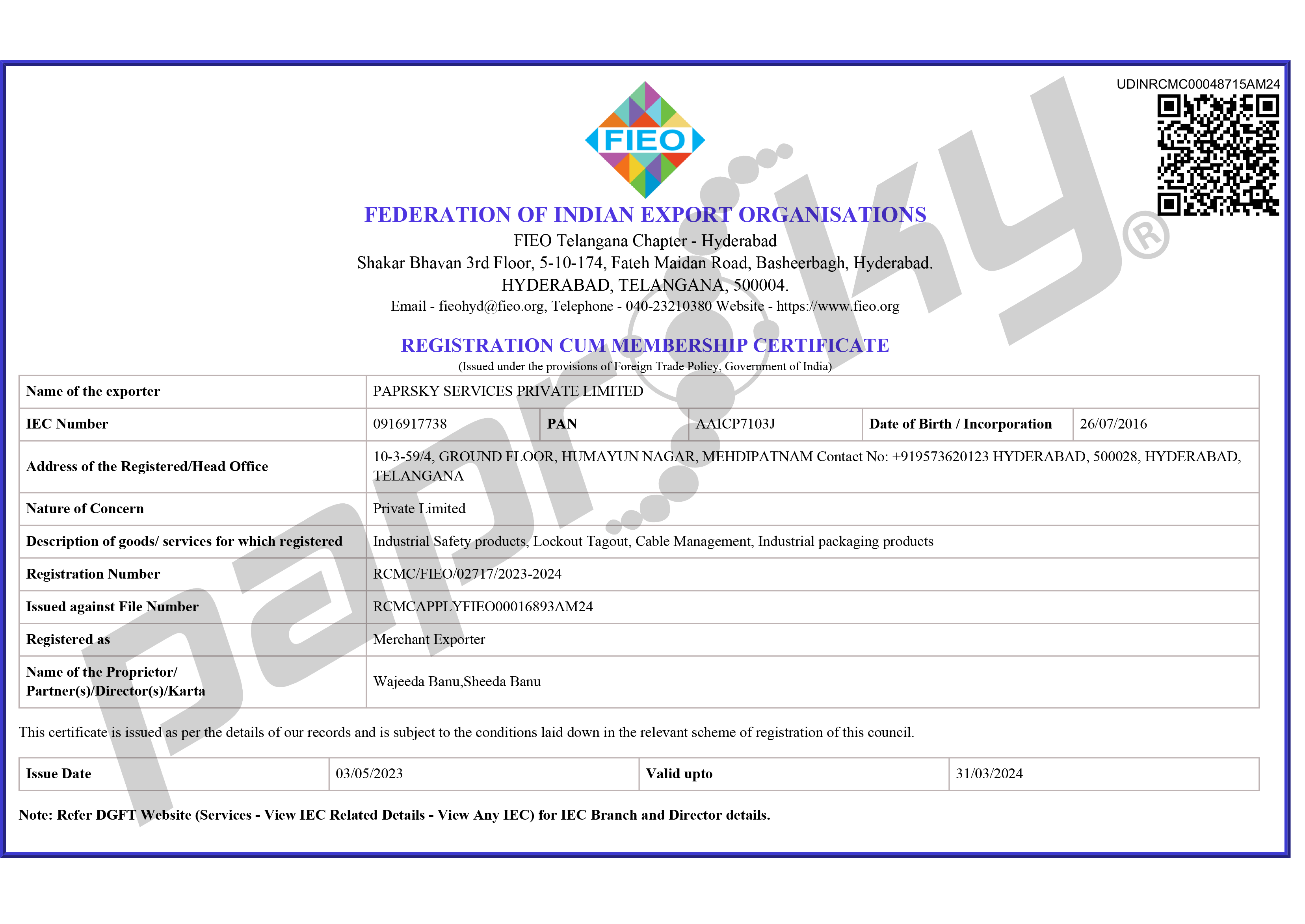 FIEO – Federation of Indian Exporters